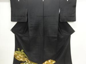 尾長鳥模様刺繍留袖（比翼付き）